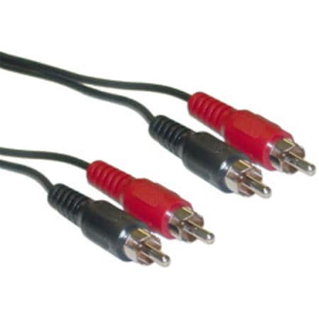 Cable Wholesale RCA Stereo Audio Cable Dual RCA Male 2 channel Right and Left 25 foot 10R1-02125